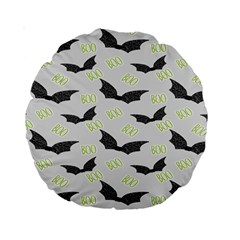 Boo! Bat Rain - Halloween Decor  Standard 15  Premium Round Cushions by ConteMonfrey