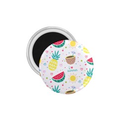 Pineapple And Watermelon Summer Fruit 1 75  Magnets by Jancukart