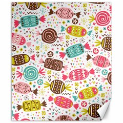 Candy Background Cartoon Canvas 8  X 10  by Jancukart