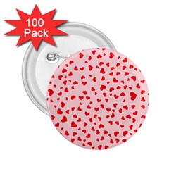Hearts Valentine Heart Pattern 2 25  Buttons (100 Pack)  by Ravend