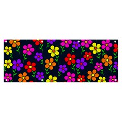 Background Flower Floral Bloom Banner And Sign 8  X 3  by Ravend
