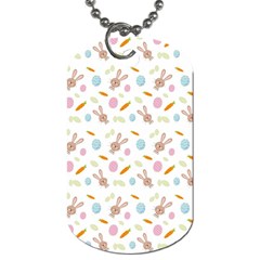 Easter Bunny Pattern Hare Dog Tag (two Sides) by Ravend