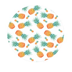 Pineapple Background Pattern Fruit Mini Round Pill Box by Wegoenart