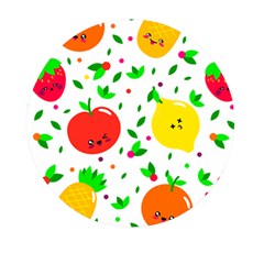 Pattern Fruit Fruits Orange Green Mini Round Pill Box (pack Of 5) by Wegoenart