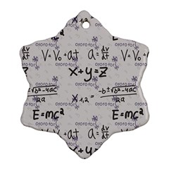 Pattern Wallpaper Math Formula Albert Einstein Ornament (snowflake) by danenraven