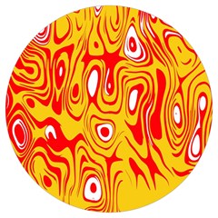 Red-yellow Round Trivet by nateshop