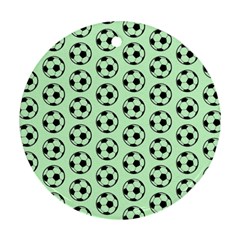 Pattern Ball Soccer Background Ornament (round) by Wegoenart