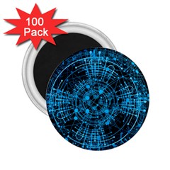 Network Circuit Board Trace 2 25  Magnets (100 Pack)  by Ravend