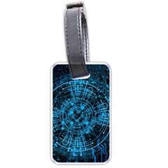 Network Circuit Board Trace Luggage Tag (one Side) by Ravend