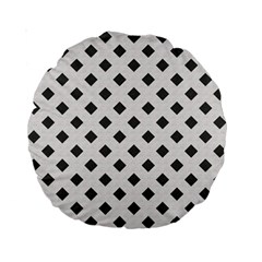 Spades Black And White Standard 15  Premium Round Cushions by ConteMonfrey