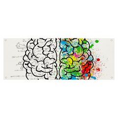 Brain Mind Psychology Idea Drawing Banner And Sign 8  X 3  by Wegoenart