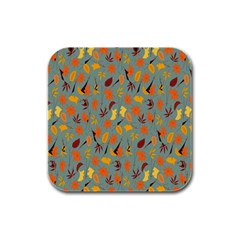 Thanksgiving-001 Rubber Square Coaster (4 Pack) by nateshop