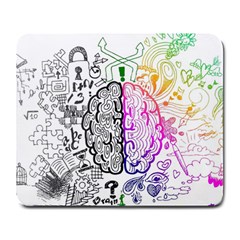Anatomy Brain Head Medical Psychedelic  Skull Large Mousepad by danenraven