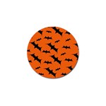 Halloween Card With Bats Flying Pattern Golf Ball Marker (4 pack) Front