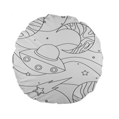 Starships Silhouettes - Space Elements Standard 15  Premium Round Cushions by ConteMonfrey