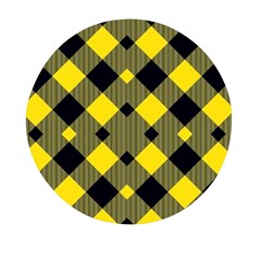 Yellow Diagonal Plaids Mini Round Pill Box (pack Of 3) by ConteMonfrey
