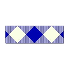 Blue And White Diagonal Plaids Sticker Bumper (10 Pack) by ConteMonfrey