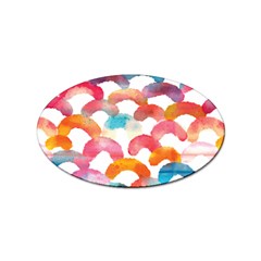 Rainbow Pattern Sticker Oval (10 Pack) by designsbymallika