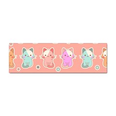 Cute Kawaii Kittens Seamless Pattern Sticker Bumper (10 Pack) by Wegoenart