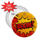 Explosion Boom Pop Art Style 2.25  Buttons (100 pack)  Front