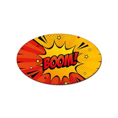 Explosion Boom Pop Art Style Sticker Oval (100 Pack) by Wegoenart