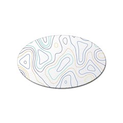 Abstract Colorful Topographic Map Design Vector Sticker Oval (10 Pack) by Wegoenart