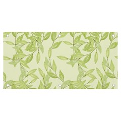 Watercolor Leaves On The Wall  Banner And Sign 6  X 3  by ConteMonfrey