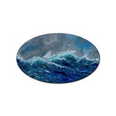 Waves Sea Sky Wave Sticker (oval) by Ravend