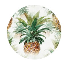 Pineapple Pattern Background Seamless Vintage Mini Round Pill Box (pack Of 5) by Wegoenart