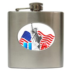New York City Holiday United States Usa Hip Flask (6 Oz) by Jancukart