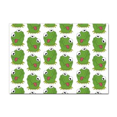Kermit The Frog Pattern Sticker A4 (100 Pack) by Valentinaart