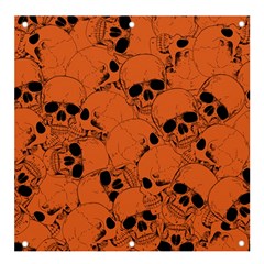Skull Pattern Banner And Sign 4  X 4  by Valentinaart