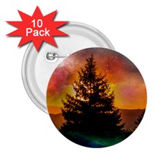 Tree Nature Landscape Fantasy Magical Cosmic 2 25  Buttons (10 Pack)  by danenraven