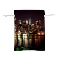 New York City Panorama Urban Hudson River Water Lightweight Drawstring Pouch (m) by danenraven