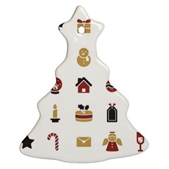 Christmas Symbols Ornament (christmas Tree)  by artworkshop
