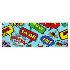 Comic Bubbles Seamless Pattern Banner And Sign 8  X 3  by Pakemis