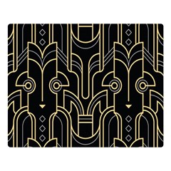 Art-deco-geometric-abstract-pattern-vector Double Sided Flano Blanket (large) by Pakemis