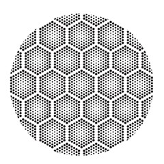 Halftone-tech-hexagons-seamless-pattern Pop Socket by Pakemis