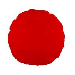 Color Red Standard 15  Premium Round Cushions by Kultjers