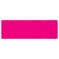 Color Deep Pink Banner And Sign 12  X 4  by Kultjers