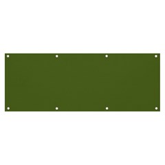 Color Dark Olive Green Banner And Sign 8  X 3  by Kultjers