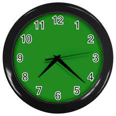 Color Forest Green Wall Clock (black) by Kultjers