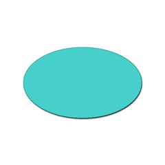 Color Medium Turquoise Sticker Oval (100 Pack) by Kultjers