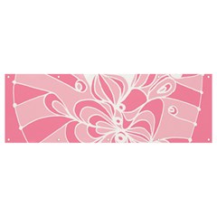 Pink Zendoodle Banner And Sign 12  X 4  by Mazipoodles
