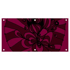 Aubergine Zendoodle Banner And Sign 4  X 2  by Mazipoodles