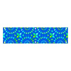 Kaleidoscope Blue Banner And Sign 4  X 1  by Mazipoodles