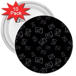 Background Graphic Wallpaper Decor Backdrop Art 3  Buttons (10 pack)  Front