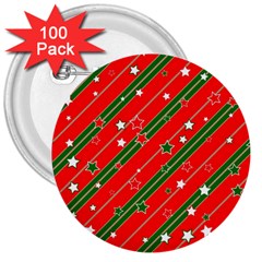 Christmas Paper Star Texture 3  Buttons (100 Pack)  by Uceng