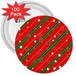 Christmas Paper Star Texture 3  Buttons (100 pack)  Front