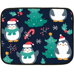 Colorful Funny Christmas Pattern Fleece Blanket (mini) by Uceng